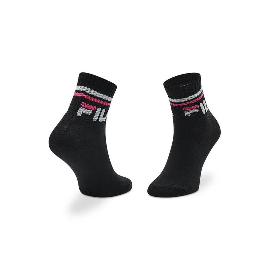 Fila παιδικές κάλτσες σετ τριών Μαύρο/Φούξια/Λευκό 4 Fila παιδικές κάλτσες σετ τριών Μαύρο/Φούξια/Λευκό - Image 4