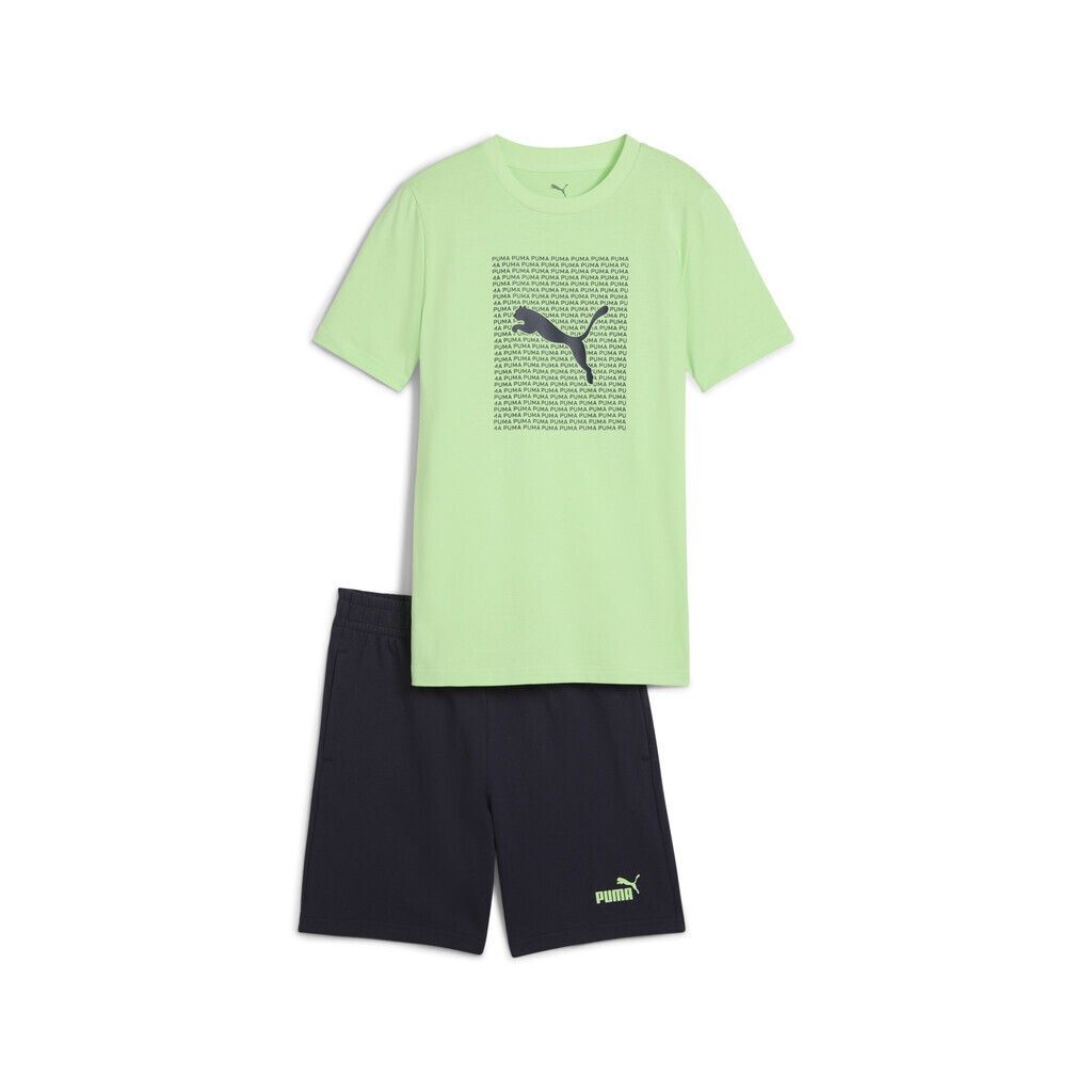 PUMA JR ESS LOGO LAB Tee and Shorts Set B 1 PUMA JR ESS LOGO LAB Tee and Shorts Set B